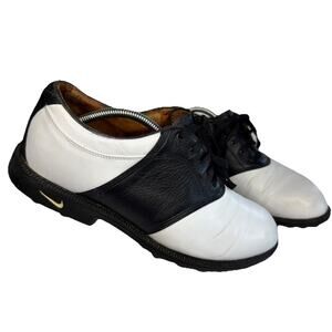 Nike Golf Shoes Men’s size 9.5 Course Air Accel 183232-101 White Black Oxford